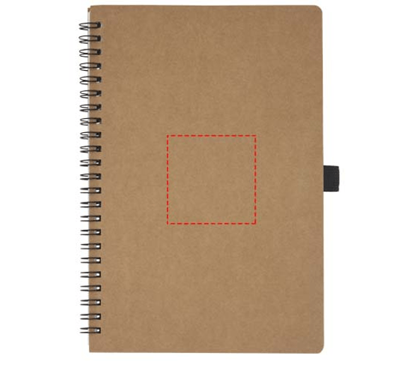 Cobble A5 wire-o recycled cardboard notebook with stone paper